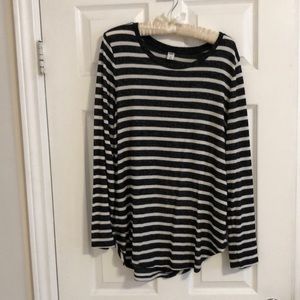 Striped long sleeve sweater